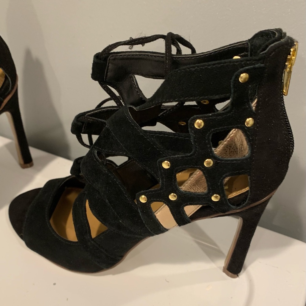 NWT Black 4” Dolce Vita Heels. Lace up.  Sz 8.5 - Picture 5 of 6